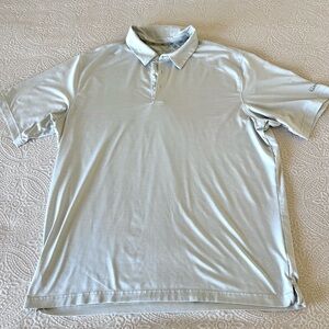 Men’s Walter Hagen Golf Shirt Gray White Striped XL
